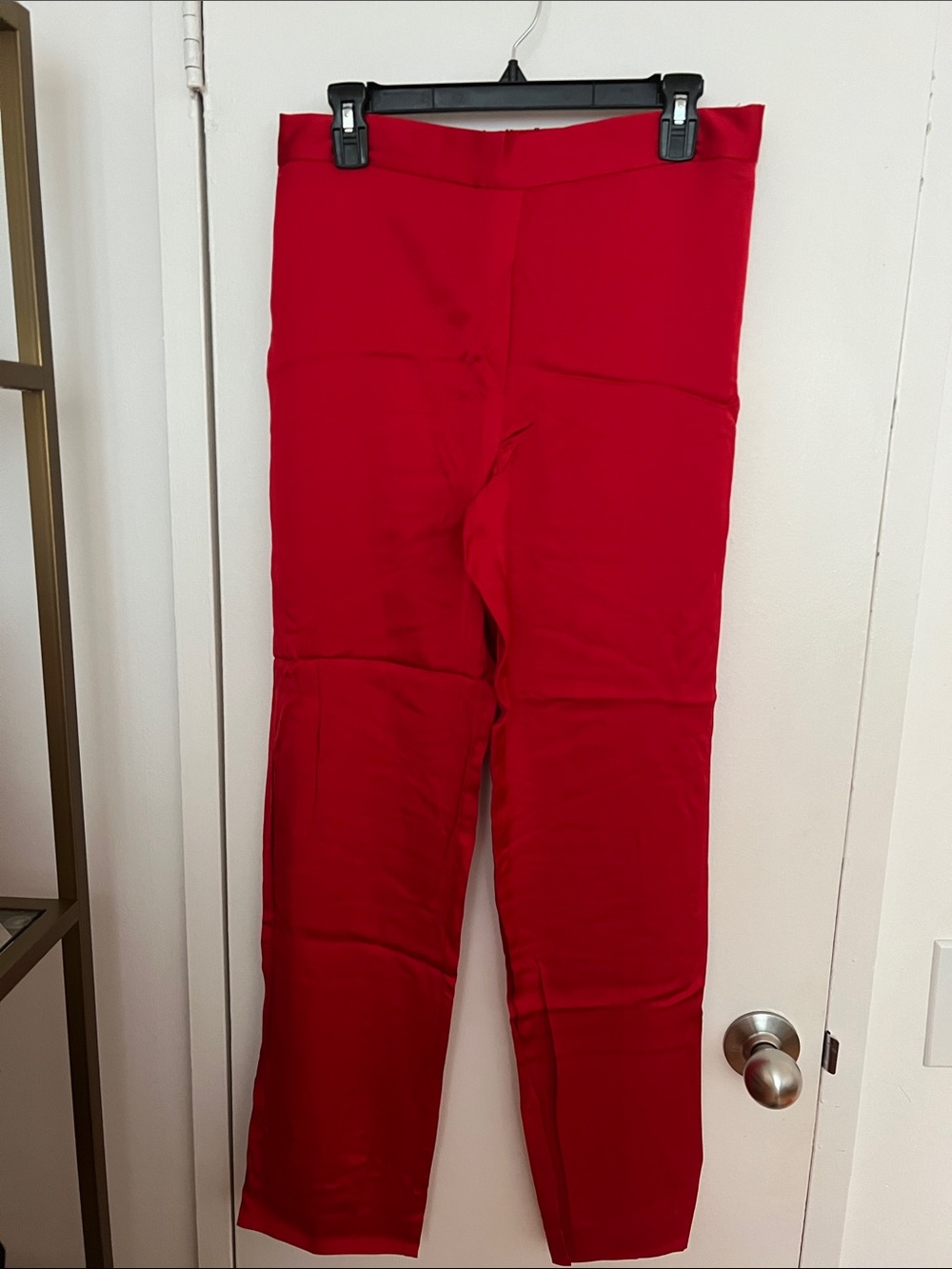 Rebecca Taylor Red Ponte satin pants